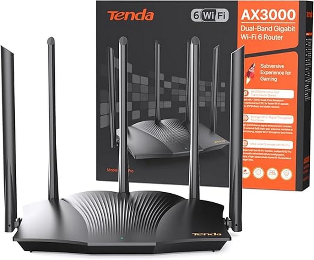 AX3000 Dual Band Gigabit Wi-Fi 6 Router TENDA TX12 Pro v2